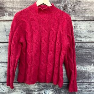 Eddie Bauer Large Cable Knit Mock
